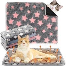 4 Pack Self Heating Cat Bed Cat Self Warming Pad with Removable Cover Extra W...
