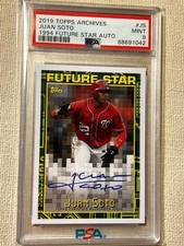 2019 Archives 1994 Topps Future Stars /50 Juan Soto #94FSA-JS Auto PSA 9