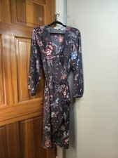 Loft Plus Floral Wrap Midi Dress Sz 18
