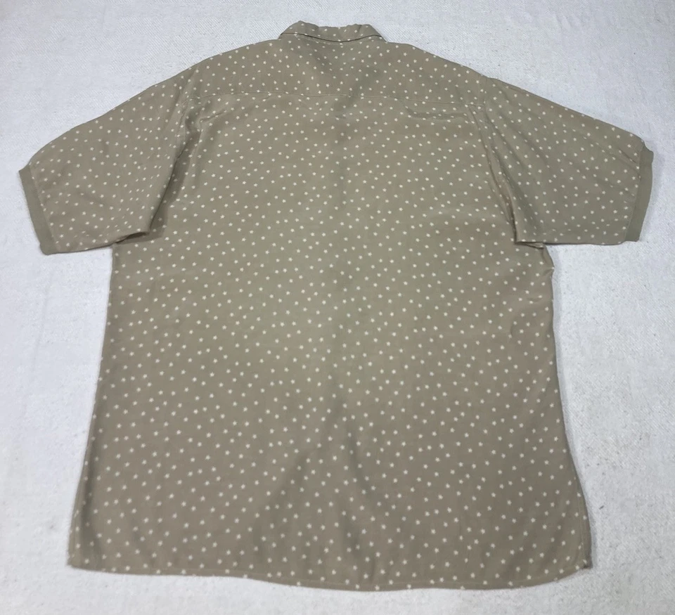 Camisa De Colección Giorgio Armani Para Hombres M Estampado de Estrellas Manga Corta Abotonada Hecha en Italia Foto 2 de 4