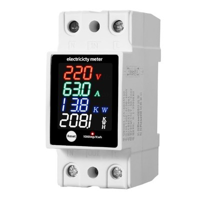 Professional AC Power Meter High Accuracy Current Electric DIN Installation 35mm