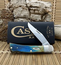 Case XX Beautiful Custom Hand Fired Sawcut Caribbean Bone Axe Handle Knife 02