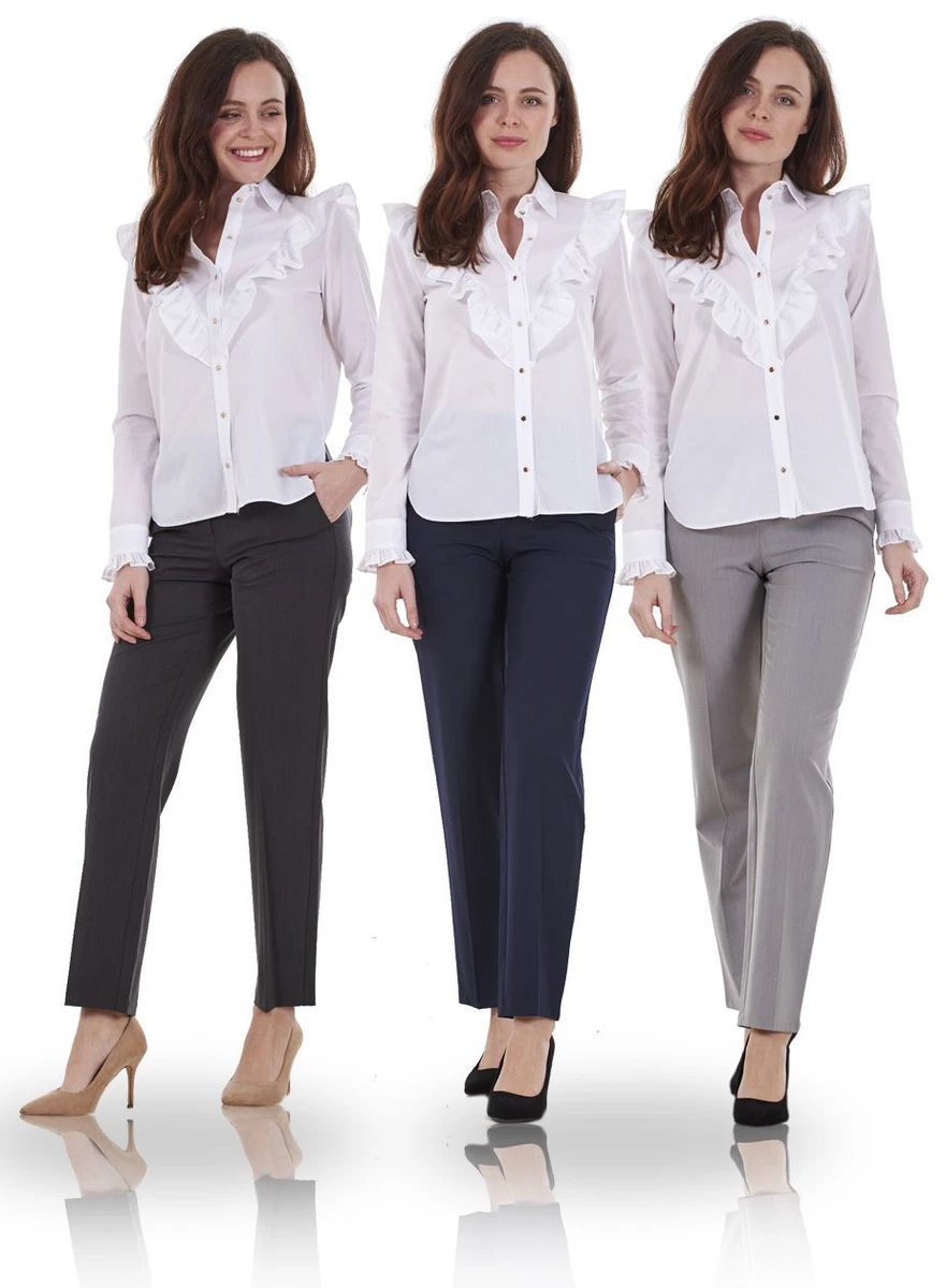 Women Casual Elegant Business Trousers Suit Office Ladies Slim