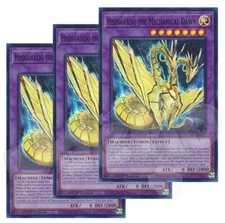 Yugioh Heosvarog the Mechanical Dawn x 3 - 1st Edition Super Rare NM - Free Holo