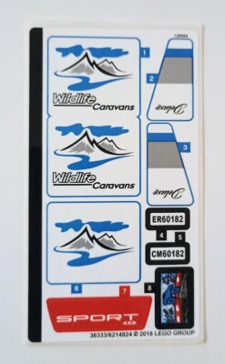 LEGO 60182 Pickup Caravan Original Sticker Sheet Authentic