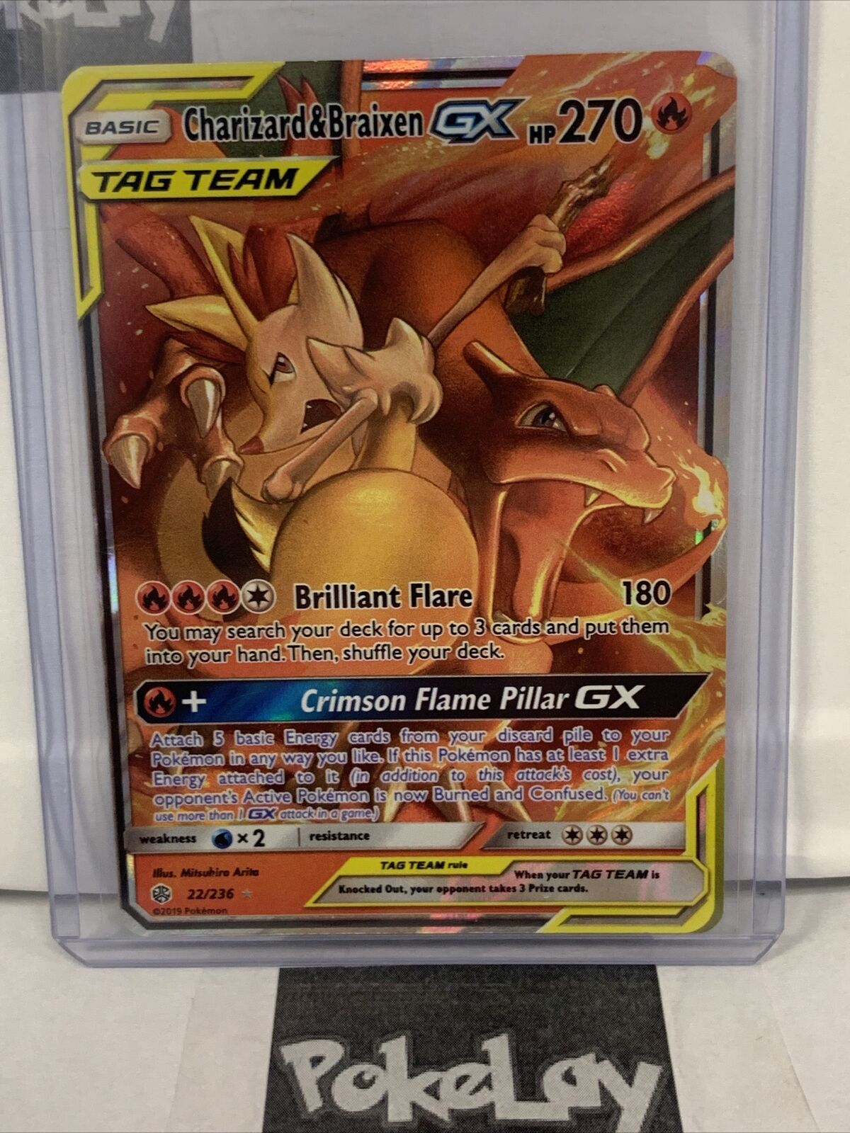 Charizard E Braixen GX Pokémon Carta Em Português 22/236 - Deck de