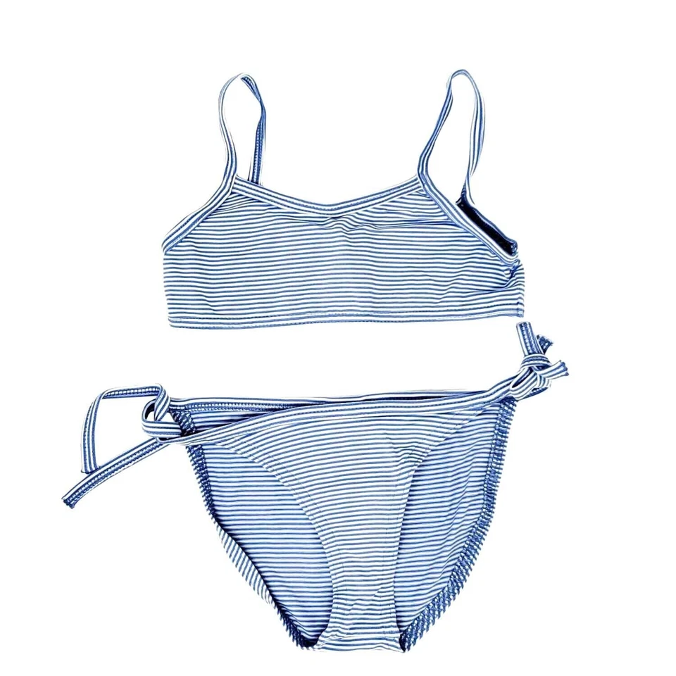 Petit Bateau Blau-Weiß Gestreifter Bikini Perfekt die Strandprinzessin Gr 86
