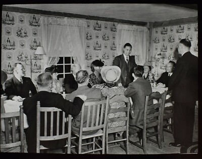 VINTAGE Magic Lantern Slide WEI YUNG-CHING IN USA 1942 MAYOR OF TSING HONG KONG 