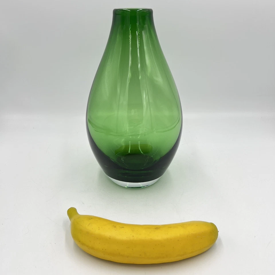 Kiste und Fass smaragdgrün Como Glas Vase Polen 