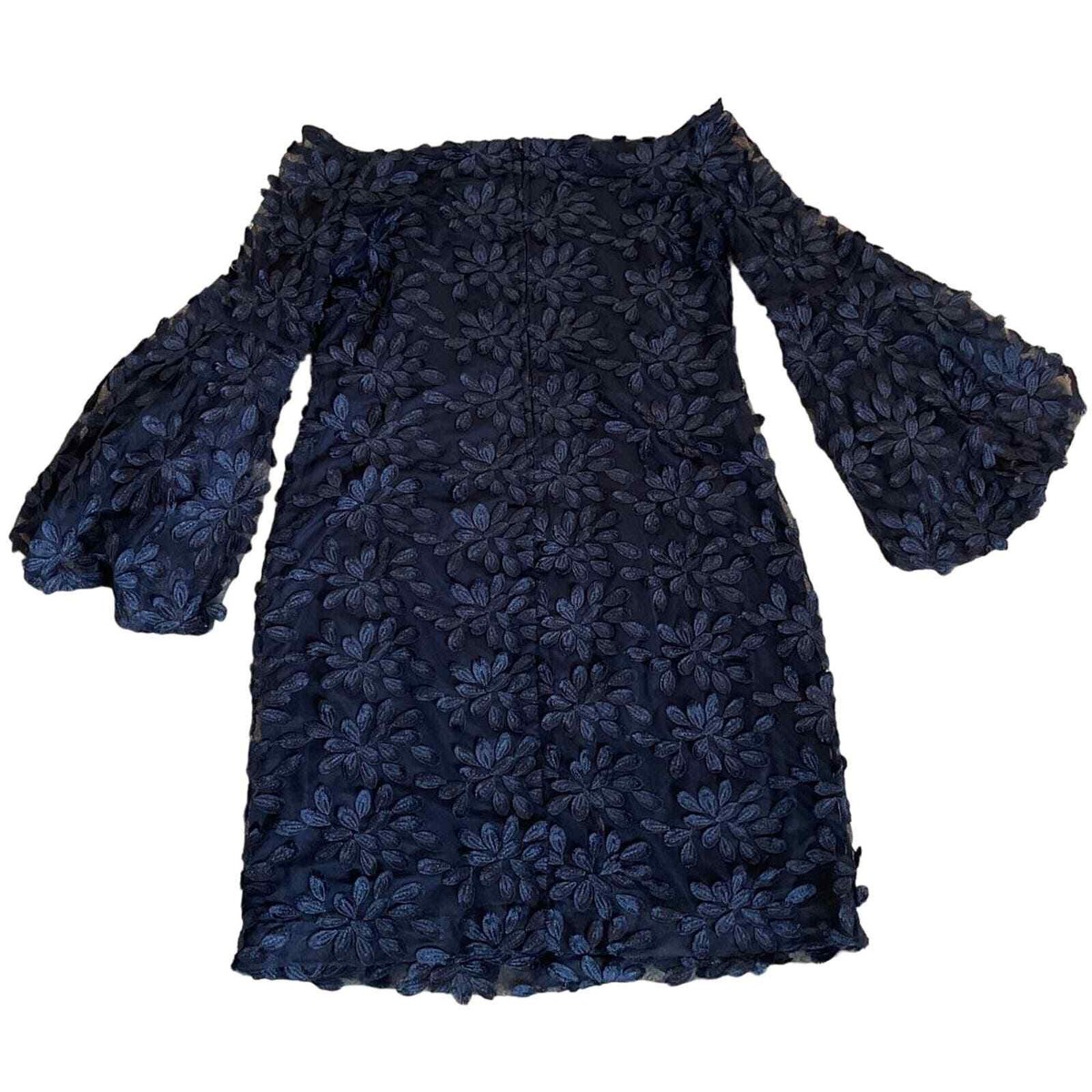 Lauren Ralph Lauren Blue Floral Lace Off the Shoulder Sheath Dress Lauren Ralph Lauren Blue Floral Lace Off the Shoulder Sheath Dress
