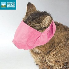 Guardian Gear CAT GROOMING TRAINING Quick Easy-Fit Comfort MUZZLE PINK 3 SIZES