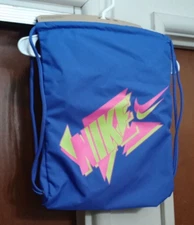NIKE DRAWSTRING TOTE/BAG BLUE MOVE TO ZERO NWT