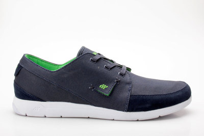 Boxfresh Keel Kat MK waxed men's sneakers canvas/suede dark blue-green E-12960