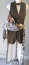 Vintage Shorts Jumper Romper Dress ONE OF A KIND Open Long Skirt by Martha B.