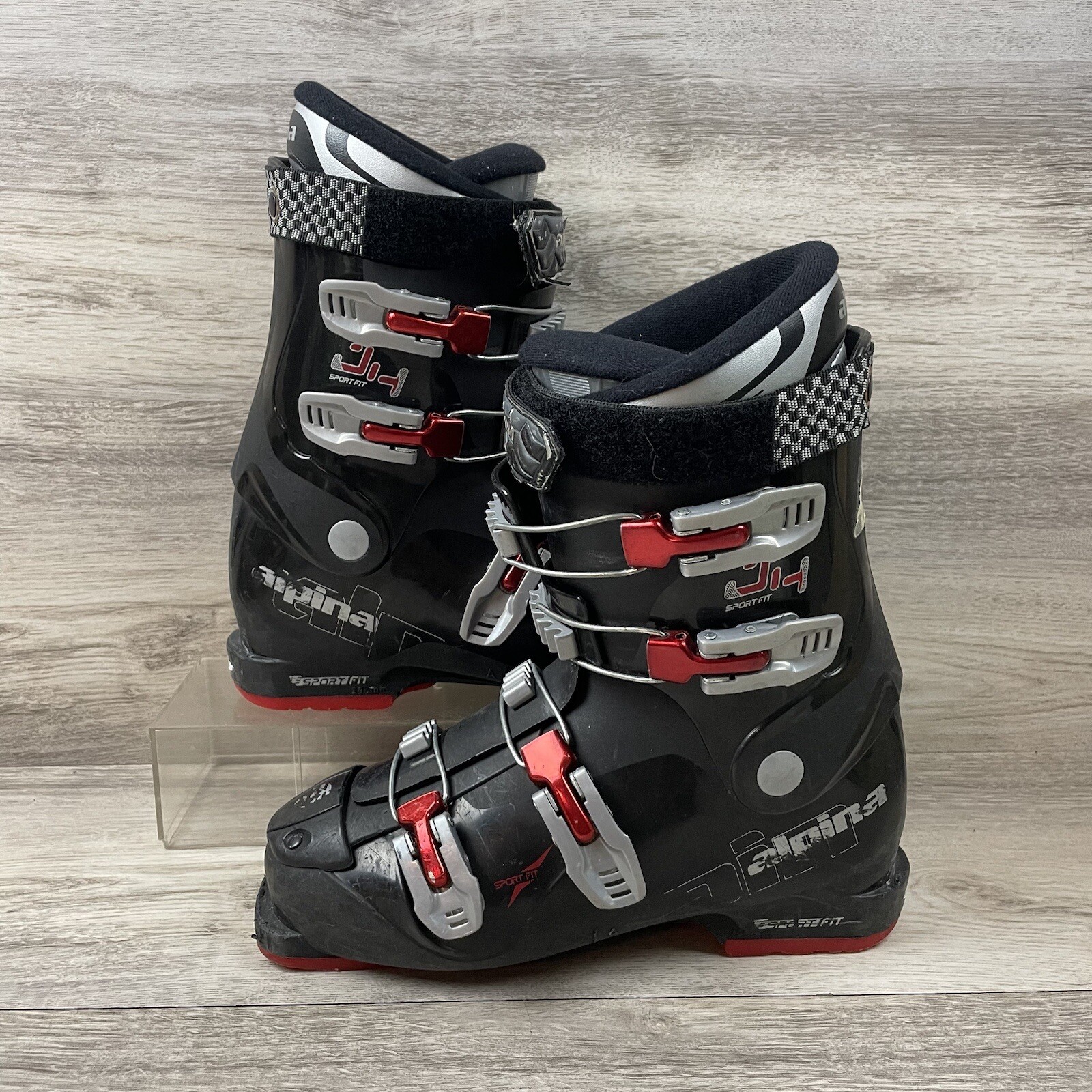 Alpina J4 Jr Sport Fit Ski Boot US Size 7.5 Black Red eBay