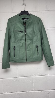 Cecil Green Faux Leather Biker Jacket BNWT Ladies Size Small. PS