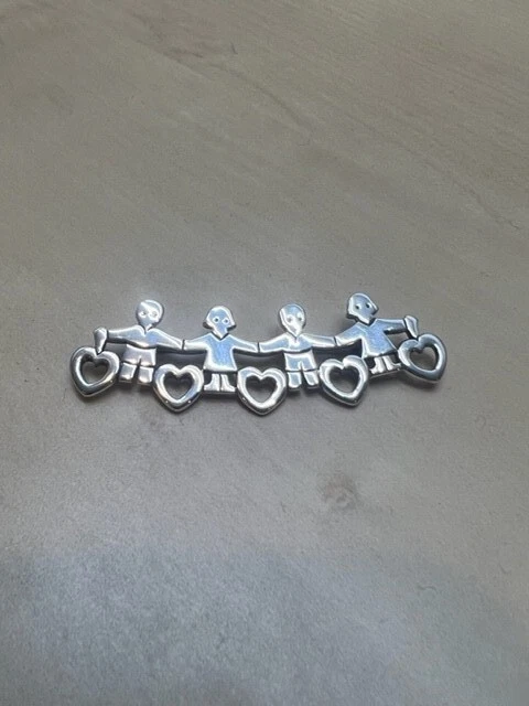 RETIRED JAMES AVERY School Kids and HEART Brooch charm Holder | eBay