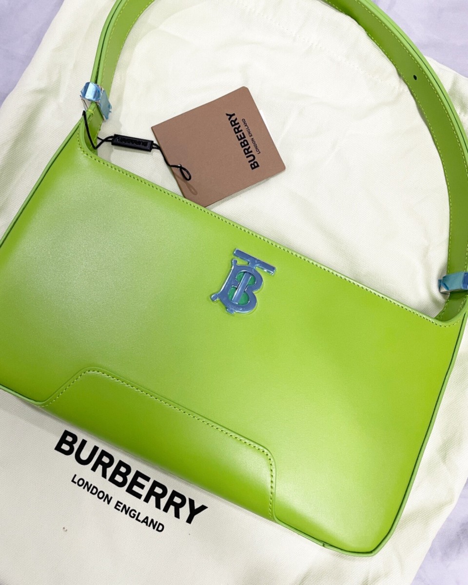 【BURBERRY】TB SHOULDER BAG Burberry Black Grained Leather Mini TB Shoulder Bag