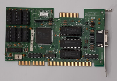 Trident 8916CX2/4/8 LC2 ISA Graphics Card (Trident TVGA8900C, 1MB, Retro, 1991)