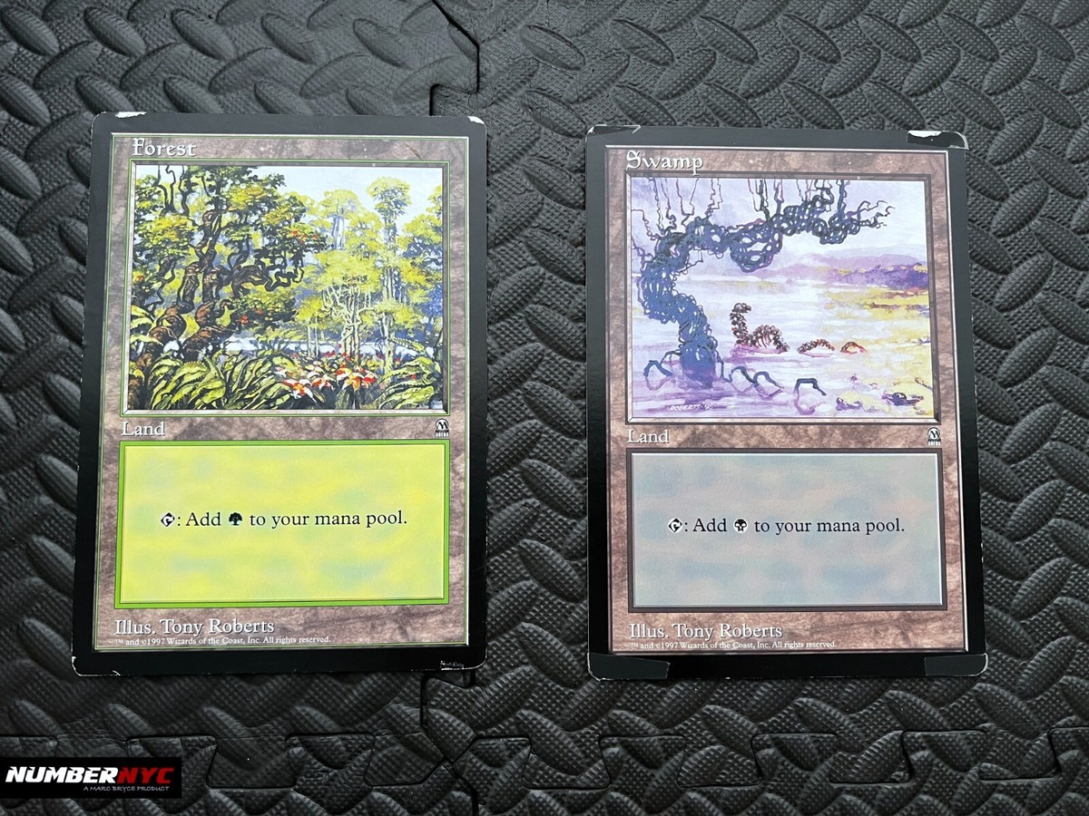 Vintage MTG Arena Promo 1997 Oversized 6x9 Basic Lands Forest