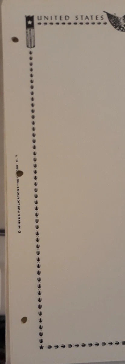 Minkus US Regular Issues, 20 Blank Pages for 3-ring Binders, AS SHOWN 