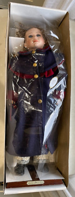 Alberon Limited Edition Porzellan Puppe Zoe 830/2500 Vintage 1993 23'' in Box