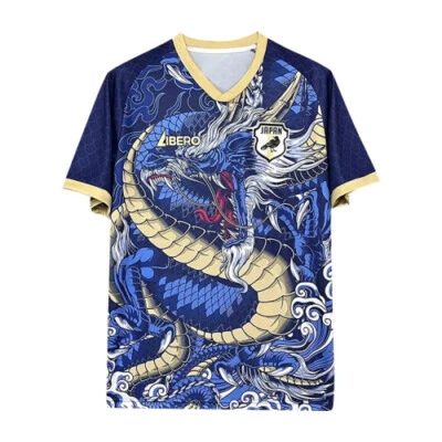 MARKENLOS Japan-Fuß*ball-Shirt 2024 Blue Dragon Edition T-shirt Sport Top S-2XL 2024 Neu