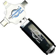 Thephotostick Omni 128GB - Effortless Photo and Video Backup for Apple, Android