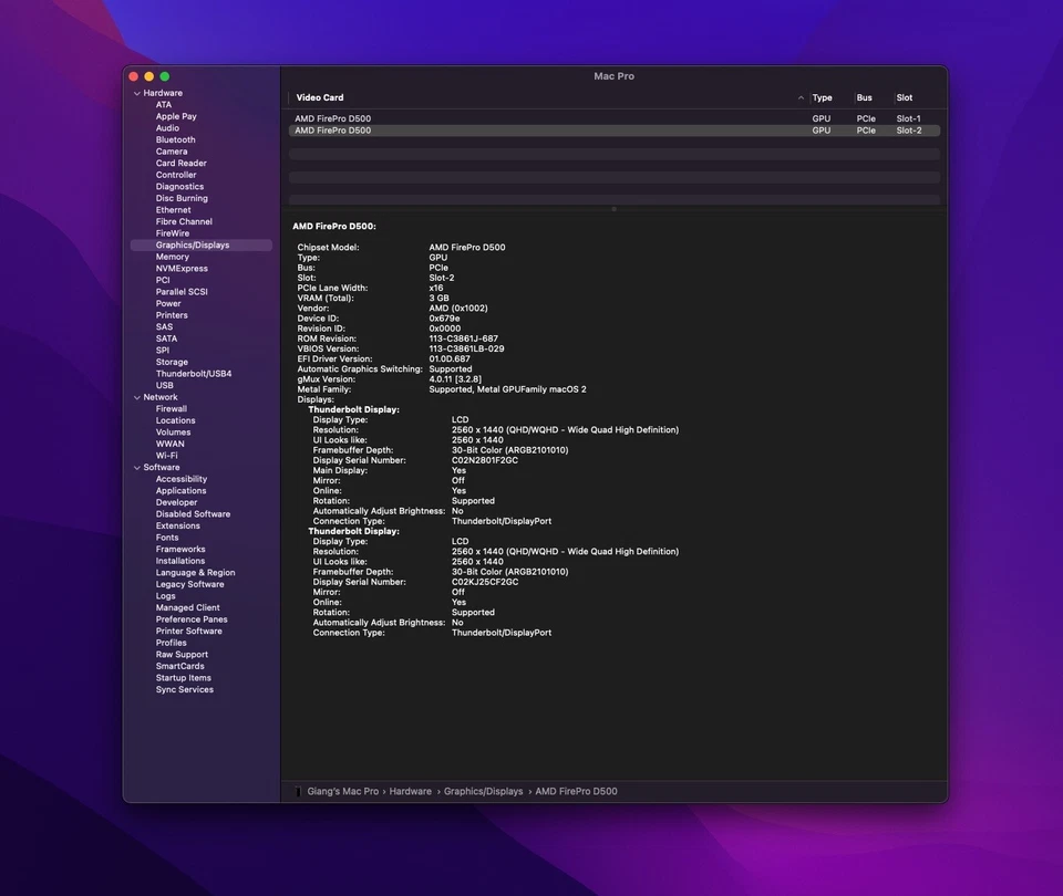 Apple Mac Pro , 3.5Hz 6 Core, 64gb Ram, 256 TB Ssd, - Image 4 of 4