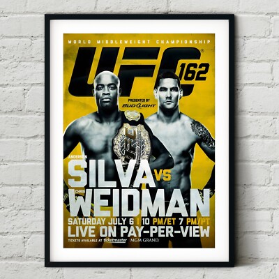 UFC 162 Anderson Silva vs. Chris Weidman Kampf Poster Wandbild Druck Boxen