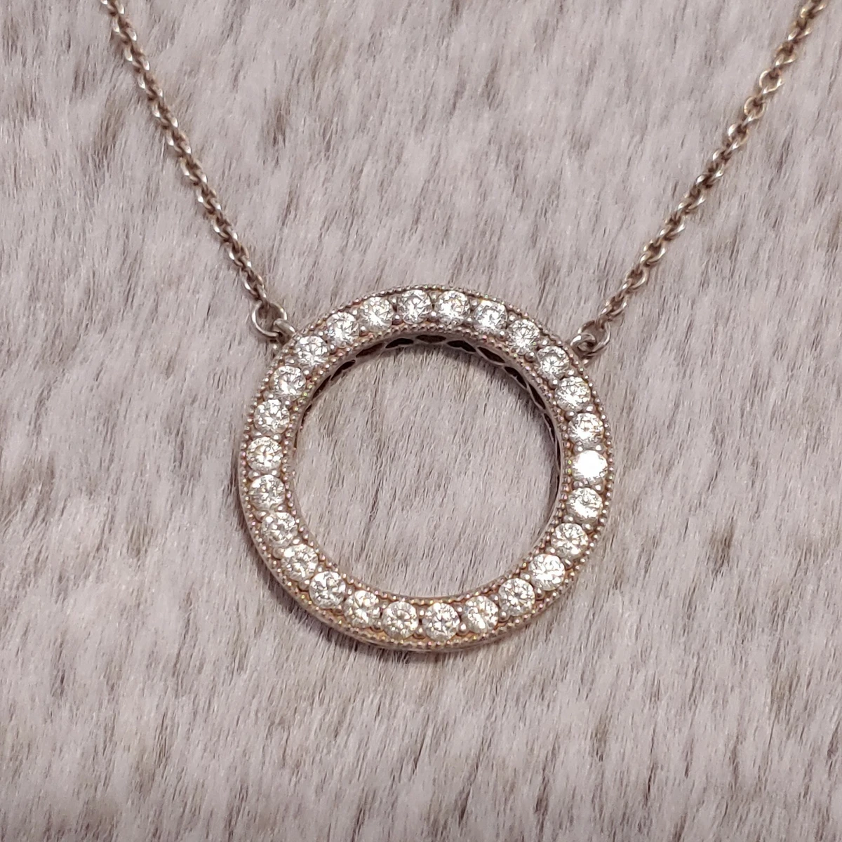 Pandora circle of sparkle sale necklace rose gold