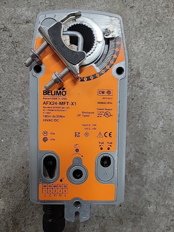 Belimo AFX24-MFT-X1 Valve Actuator, Spring Return ,AC/DC24 V, 2-10 V, MFT Tested