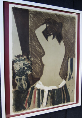 Ove Olson 1903- 1975, Weiblicher Halbakt, Lithographie 122/250, datiert 1972