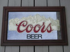 SWEET VINTAGE BIÈRE COORS MONTAGNE ROCHEUSE OR ARGENT MIROIR SIGNE COULEUR DORÉE