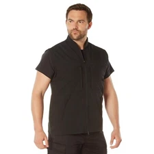 Men's Black Concealed Carry Waterproof Soft Shell Vest