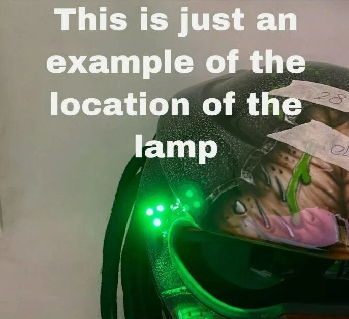 NUEVO CASCO DE MOTO PREDATOR CABEZA CALAVERA LÍNEA AZUL (CERTIFICADO DOT & ECE) Foto 3 de 4