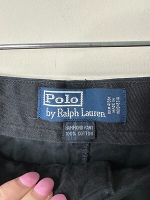 Polo by Ralph Lauren Black Hammond Pant Men's 36x32 | eBay