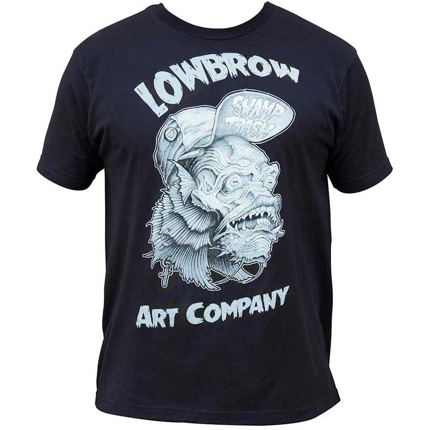 Lowbrow Art Swamp Trash Black Tee Creature Lagoon Tattoo T-Shirt S-M-L-XL-2XL