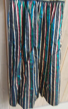 TALBOTS Vintage Red Green Metallic Gold Stripe Midi Skirt Sz 12
