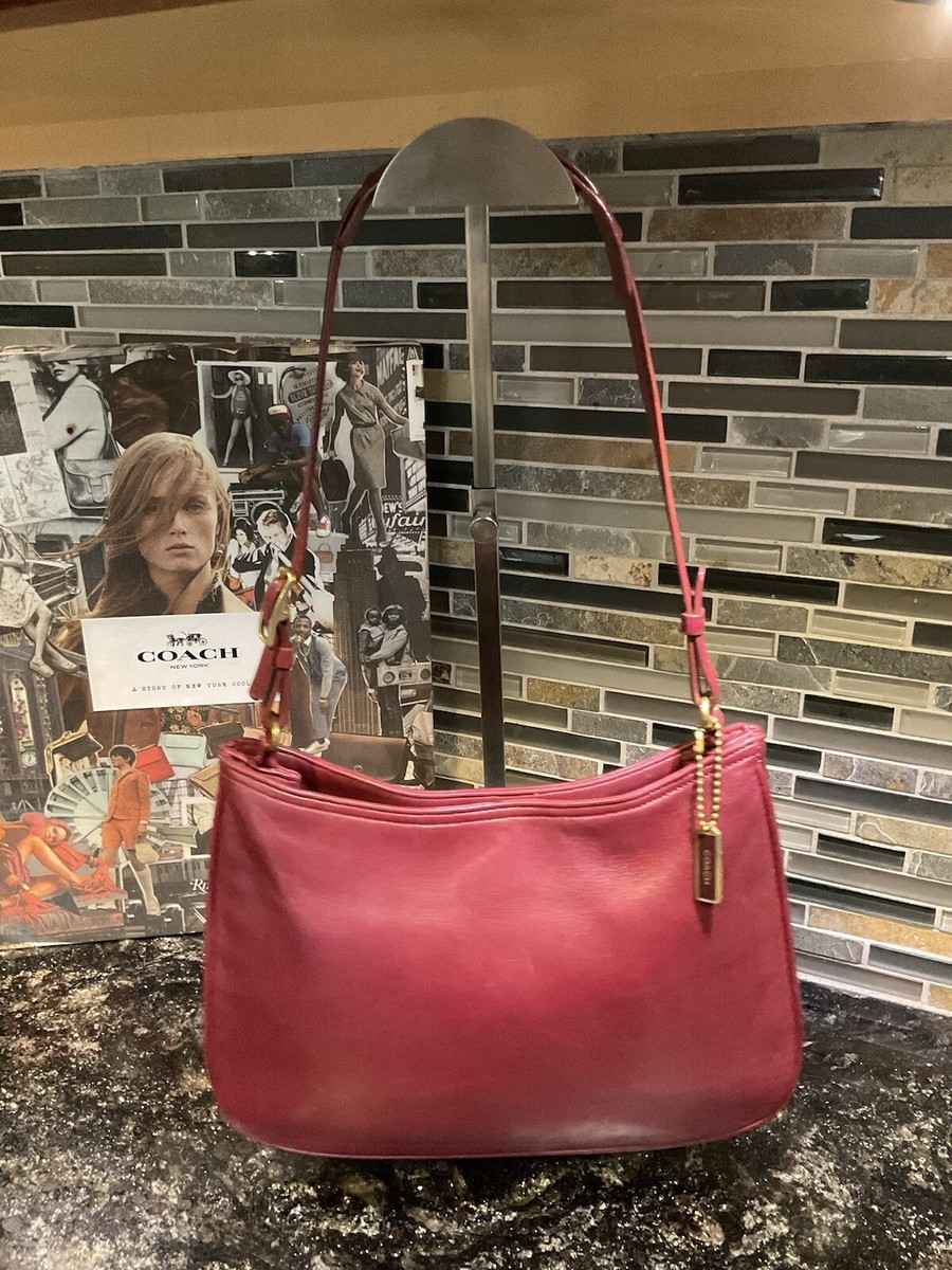 バッグ Vintage Coach Hobo Red Bag Signature Vintage Coach Hobo Red Bag Signature レディース