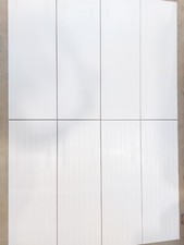 EXTRA LARGE MATT CERAMIC WHITE WALL TILES 33.3x100cm PLAIN & TEXTURED 5 sqm lot