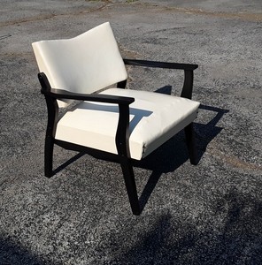 Mid-Century Murphy-Miller White Naugahyde, Black Wood, Arm Chair, 1950-60's eBay Mid-Century Murphy-Miller White Naugahyde, Black Wood, Arm Chair, 1950-60's eBay