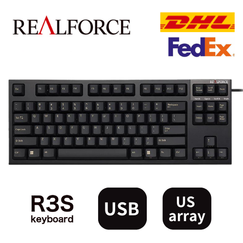 Topre REALFORCE R3S Keyboard R3SB11 USB US ANSI 45g Black Windows
