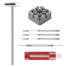 11Pcs/Set Watch Repair Link Remover Tool Hammer Pins Strap Holder Bracelet2545