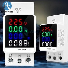 4IN1 Din Rail AC110V 220V 100A Voltage Current KWH Electric Energy Monitor Meter
