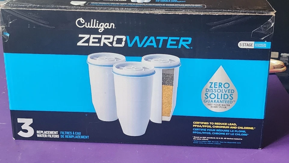 ZEROWATER OFFICIAL REPLACEMENT FILTER - 5-STAGE 0 TDS  REPLACEMENT - 2 Pk Used 1 - Image 2 of 2