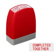COMPLETED TOGETHER Teacher Stamps, 2.1x1.7x0.9 Inch Homework Stamper, Red