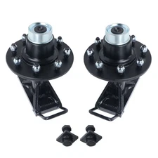 For 8x 6.5 Lug Container Hub Bearing Seat Bolt-on Spindle Kit with Handle New