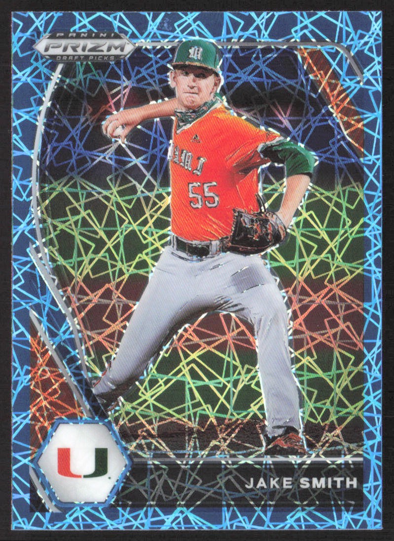 Jake Smith 2021 Panini Prizm Draft Picks Blue Velocity Prizm #PDP171 Miami