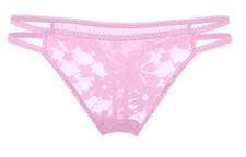 Victoria's Secret / PINK - Lilac Sequin Lace Thong - Size SMALL